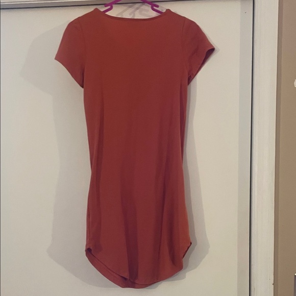 Heart Hips Rust Lace-Up Mini Dress - Picture 4 of 4